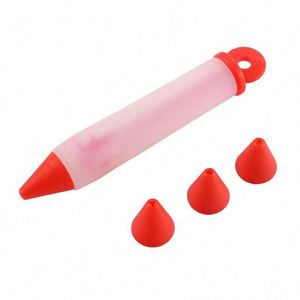 Cake Decorating Pens Kit Silicone Food Writing Pen with 4 Patterns of Tips Cookie Pastry Decorating Pens - Product Image 1
