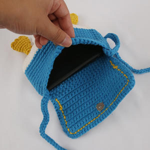 Borsa di Lusso in Tessuto con Stampe di Animali Carini di <span class=keywords><strong>Paperino</strong></span>, Portamonete in Cotone Lavorato a Maglia Fatto a Mano, Borsa a Tracolla con Design Fruttato di Baoma - Product Image 4