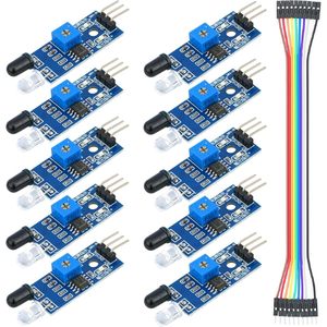 Module de capteur IR MTDELE, 10 pièces, détection de proximité infrarouge pour robot de voiture intelligent Arduino - Product Image 1