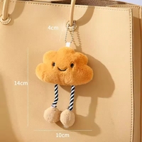 Porte-clés en peluche nuage mignon en gros, pendentif doux pour couple, jouet en peluche, ornement suspendu pour sac à dos/sac