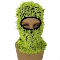 Cagoule tricotée effet vieilli avec logo personnalisé, masque de ski intégral coupe-vent pour sports d'hiver en extérieur, accessoire de tête courant