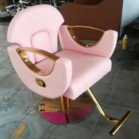 Chaise de coiffure hydraulique légère et portable avec appui-tête, équipement complet pour salon de coiffure mobile