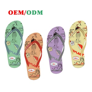 Tongs de plage florales pour femmes, imprimé palmier, confortables, colorées, pour l'été - Product Image 1