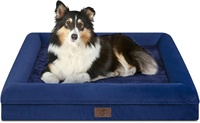 Coussin pour chien moderne et solide avec support cervical 360°, en velours cristal imperméable et mousse alvéolée, pour détaillants et usines sur mesure