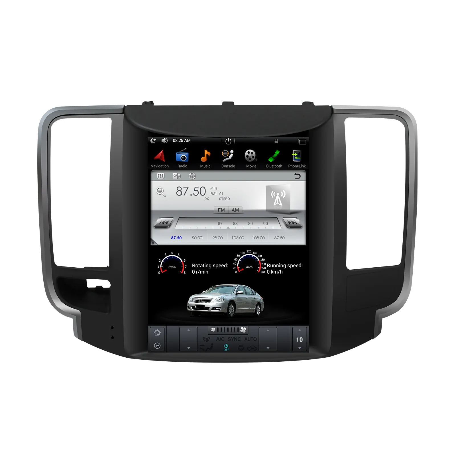 Thời trang hàng đầu 10.4 inch Car Stereo đài phát thanh GPS navigation cho Nissan Teana 2008