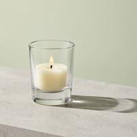 Verre à shot transparent en verre de 55 ml pour bougie chauffe-plat, vente en gros pour décoration de mariage et de table à domicile