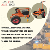 Chariot électrique pliable AMBITION 800W pour remorques, capacité 6 tonnes, 5 roues, pour remorquer voitures et bateaux