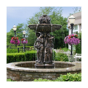 <span class=keywords><strong>Statue</strong></span> de fontaine d'eau en bronze pour <span class=keywords><strong>femme</strong></span>, grande sculpture d'animal en forme de tête de lion, décoration de jardin d'extérieur - Product Image 2