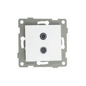 Antenna da incasso TV/FM-SAT, colore bianco, ideale per la ricezione di segnali televisivi e radio in ambienti interni. - Product Image 1