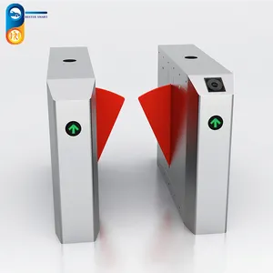 automatic flap barrier turnstile gate with Fingerprint IC Card