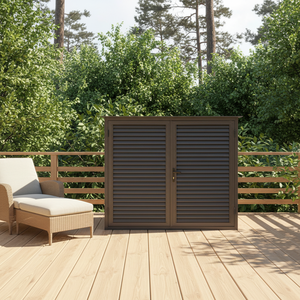 Abri de rangement multifonctionnel en alliage d'aluminium thermolaqué, résistant aux intempéries, au soleil, écologique, durable et robuste - Product Image 4