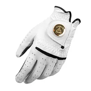 Golf gloves with marker Breathable Sheepskin with Anti-slip granules Men Cabretta Golf gloves only Left Hand