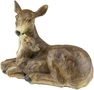 Statue <span class=keywords><strong>de</strong></span> jardin intelligent en résine, jolie, décoration extérieure, Figurine d'animaux en polyrésine, Sculpture ornementale, <span class=keywords><strong>famille</strong></span> <span class=keywords><strong>de</strong></span> cerf - Product Image 1