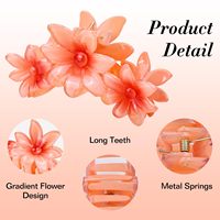 Grandes pinces à cheveux en forme de fleur de frangipanier hawaïenne, barrettes antidérapantes pour cheveux épais, pour femmes et filles