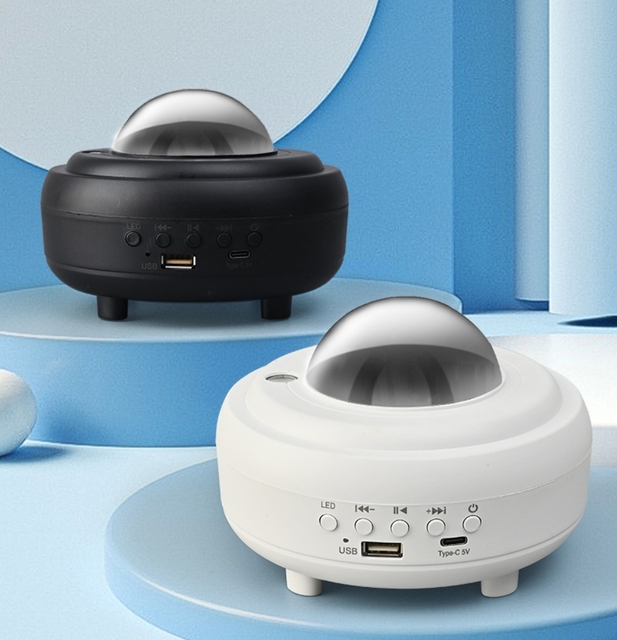 High Quality RTS Aurora Bluetooth Speaker Art Deco Style Compatible with Mobile Phone or USB Plastic Night Light