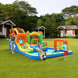 Parco Acquatico Gonfiabile <span class=keywords><strong>con</strong></span> <span class=keywords><strong>Scivolo</strong></span>, <span class=keywords><strong>Piscina</strong></span> e Pistola ad Acqua - Product Image 2