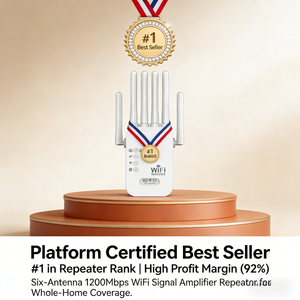 Amplificateur de signal Wifi, répéteur, extension de réseau sans fil à six antennes - Product Image 2
