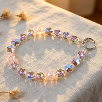 Chaîne de perles en cristal Aurora pour bouteille d'eau, sac, porte-clés, sac à main, téléphone, accessoires décoratifs
