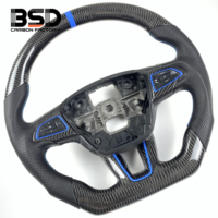 Accessoires intérieurs de voiture, volant sport en cuir et fibre de carbone pour Focus 2014-2021