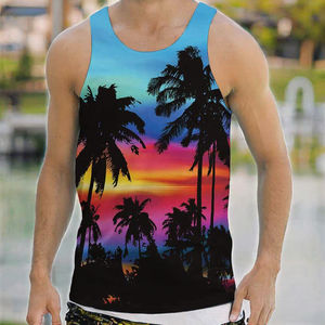 Camisetas de Tirantes Personalizadas para Hombre, Transpirables, de Secado Rápido, para Verano, Casuales, para Gimnasio, Ropa Deportiva, Impresión Digital - Product Image 3