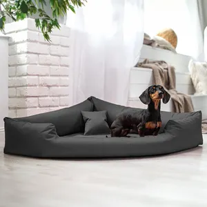 Sofá-cama de luxo ortopédico grande para cães, sofá exclusivo triangular extra confortável à prova d'água lavável