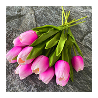 Decoración de boda de tulipán, un solo huevo de pu, flores artificiales decorativas