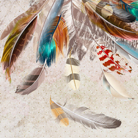 Personnalisé 3D Papier Peint Mode Coloré Plume Moderne Art Mural Décoratif De Mur Intérieur Papier Peint Pour Salon TV Fond