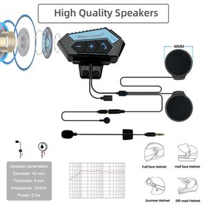 Audfonos Para Casco, BT12 Casco de Motocicleta Auriculares <span class=keywords><strong>Manos</strong></span> <span class=keywords><strong>Libres</strong></span> <span class=keywords><strong>Kit</strong></span> de Llamada, Impermeable Inalámbrico Bluetooth Casco Auriculares - Product Image 4