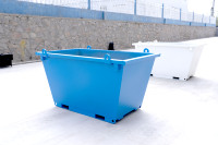 Poubelles en acier de 1.5m sans porte Poubelle de grue Mini Skip Lifting Eyes