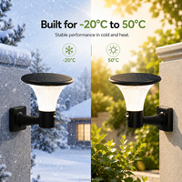 Lampe solaire LED d'extérieur OEM au design diamant, IP65, télécommande, intensité variable CCT, 1000lm, 3600mAh, montage mural décoratif