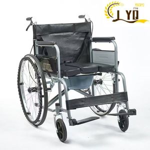Fauteuil roulant manuel ultraléger pliable, avec fonction de toilette intégrée, pour personnes âgées et paralysées, chariot de marche léger et portable - Product Image 4