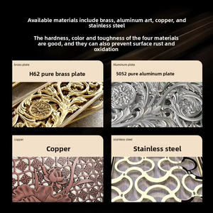 Panneaux de séparation en acier inoxydable ajourés et sculptés en <span class=keywords><strong>aluminium</strong></span>, style européen, pour entrée de villa et hall d'entrée - Product Image 4