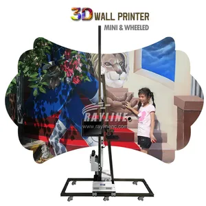 Impressora a jato de tinta 3D para parede, máquina de impressão de parede portátil, preço direto da fábrica, impressora com rodas