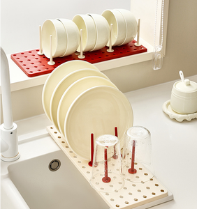 Kitchen Organizer <strong>Plate</strong> Holder for Cabinets Scalable Adjustment Kitchen <strong>Cupboard</strong> Organization Drawer Organizer Drain Bowl <strong>Rack</strong> - Product Image 4