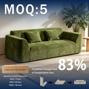 Elegante Divano in Fibra di Alpaca Compressa, Schiuma ad Alto Comfort, Rivestimento Lavabile, Salvaspazio, Arredamento Modulare per Soggiorno - Product Image 1