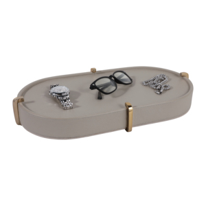 Vassoio Decorativo in Pelle, Centrotavola Moderno per Tavolino da Caffè, Camera da Letto, Bagno, Espositore per Vanità - Product Image 2