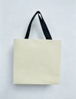 Cream White Custom Logo Digital Printed Paperboard Shopping Bag with Black Ribbon Handles Luxury Recyclable Promotion Gift Bags