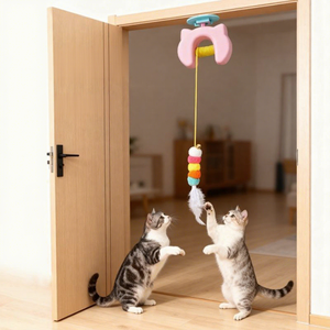 Nouveau jouet électrique écologique pour animaux de compagnie, plume <span class=keywords><strong>Yo</strong></span>-<span class=keywords><strong>Yo</strong></span> à suspendre à la porte pour le divertissement autonome des chiens, style dessin animé intelligent, pour les fêtes - Product Image 3