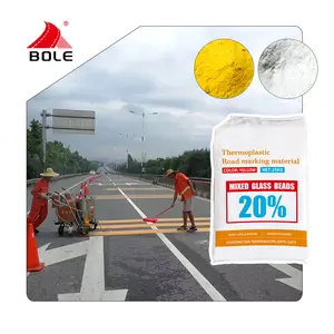 BS 3262 Customized standard white high reflective Thermoplastic Road Marking paint 20% pre-mixed glass beads road line Paint