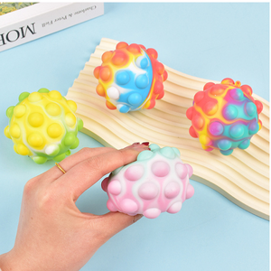 Squeeze <b>Bubble</b> Ball 3D Color Stress Balls Fidget Toy Unisex PU Silicone Rubber Popping Push It <b>Kids</b> Anxiety Relief - Product Image 2
