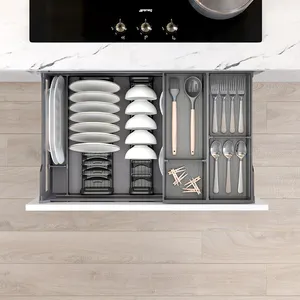 Slides gaveta de armazenamento acessórios do armário da cozinha pull out prato rack WPC-900 unidade compacta