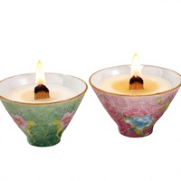 Diffuseur de bougie en émail style palais, porte-bougie en cire mélangée parfumée, cadeau souvenir artistique chinois ancien pour festival