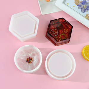 DM164 DIY Jewelry Storage Box Resin Mold Coffin Silicone Casting Mould For Epoxy Resin Craft Tools