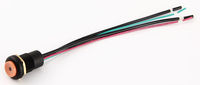 Verrouillage CE RoHS, appareil à bouton poussoir en plastique, verrouillage automatique, avec éclairage LED, 16mm, 3a, approuvé CE RoHS, IP67 FCC