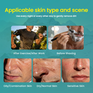 Nettoyant visage pour homme aux acides aminés, nettoyage doux, non desséchant, anti-acné, minimiseur de pores, lavage quotidien du visage pour peaux sensibles - Product Image 2