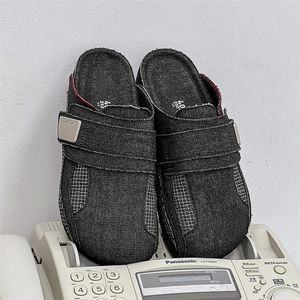 Men's Winter Denim Upper Rubber Outsole Waterproof Anti-Slip Indoor Outdoor <b>Slippers</b> with Custom Logo Position - Product Image 2