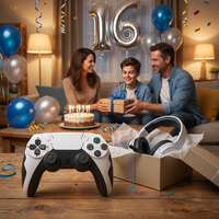 Control de Juego GAMINJA Source Factory para PS4 con Doble Vibración, Joystick con Efecto Hall Bluetooth, Giroscopio de 6 Ejes, Gamepad OEM/ODM