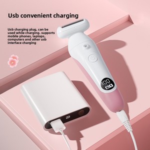 Rasoir Électrique Rechargeable pour Hommes et Femmes avec Fonctions de <span class=keywords><strong>Massage</strong></span> et de Nettoyage pour l'Épilation des Jambes et des Zones Intimes - Product Image 4
