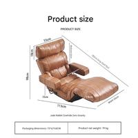Canapé de luxe ergonomique et pliable Kino pour la maison, idéal pour dormir, s'allonger, se reposer au coin de la fenêtre, faire la sieste, confortable et moelleux, en cuir, inclinable