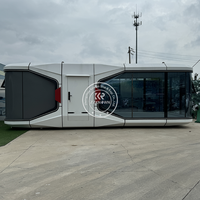 Maison mobile compacte préfabriquée modulaire conteneur Space Capsule avec cuisine et salle de bain pour hôtels cabines petite maison